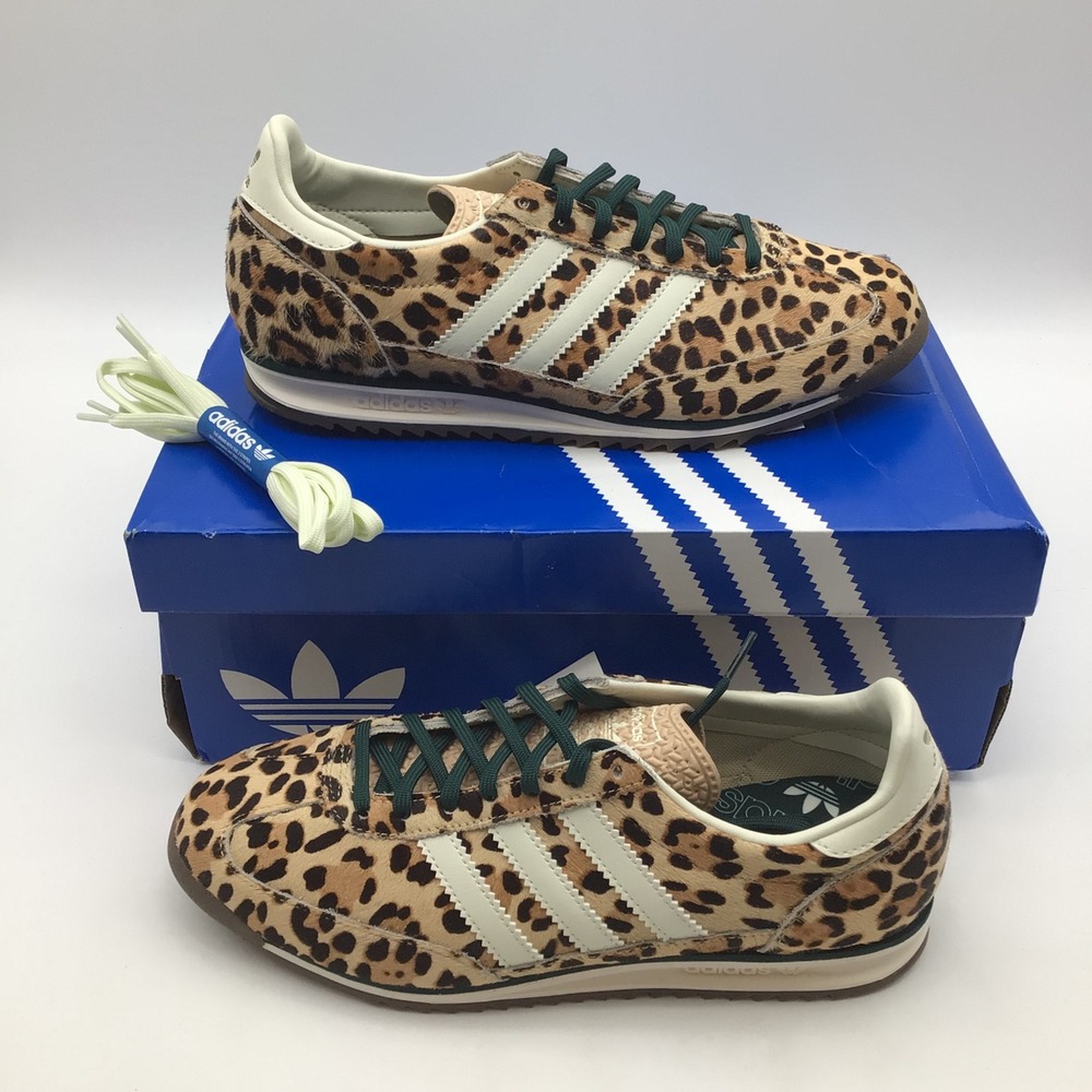 Adidas Originals SL 72 OG W Leopard Print Fur Sneakers KI4205 Womens Size 9 NEW